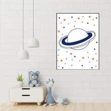 Load image into Gallery viewer, SET Of 3 Wall Art Nursery Outerspace Rocket &amp; Astronaut
