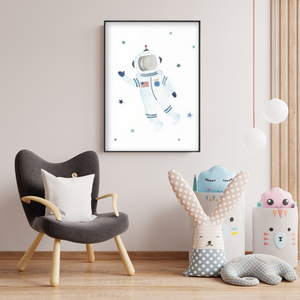 SET Of 3 Wall Art Nursery Outer Space For Kids