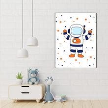 Load image into Gallery viewer, SET Of 3 Wall Art Nursery Outerspace Rocket &amp; Astronaut
