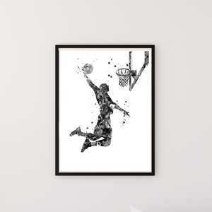 SET Of 3 Wall Basketball Black & WhiteSports