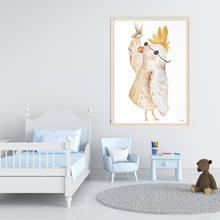 Load image into Gallery viewer, SET Of 3 Wall Art Nursery Cute Animals with sunglasses
