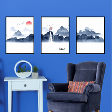 Load image into Gallery viewer, SET Of 3 Wall Art Calming Japanese Landscape
