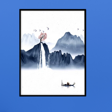 Load image into Gallery viewer, SET Of 3 Wall Art Calming Japanese Landscape
