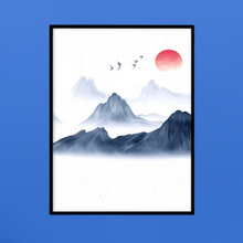 Load image into Gallery viewer, SET Of 3 Wall Art Calming Japanese Landscape
