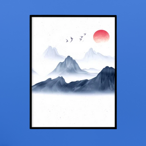 SET Of 3 Wall Art Calming Japanese Landscape