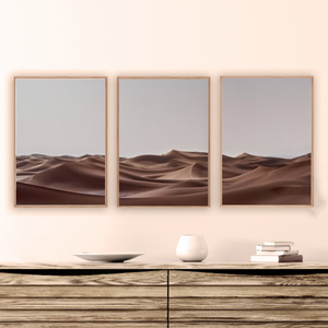 SET Of 3 Abstract Wall Art Sand Dunes