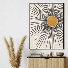 Load image into Gallery viewer, SET Of 3 Wall Art Abstract Sun &amp; Shapes
