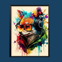 Load image into Gallery viewer, SET Of 3 Wall Art Gaming Animals Graffiti Style For Men
