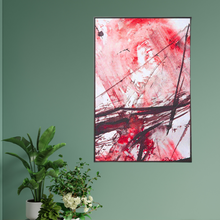 Load image into Gallery viewer, SET Of 3 Wall Art Pink Abstract Brush Strokes &amp; Lines
