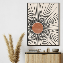 Load image into Gallery viewer, SET Of 3 Wall Art Abstract Sun &amp; Shapes
