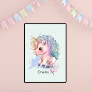 SET Of 3 Wall Art Nursery Cute Unicorn