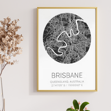 Load image into Gallery viewer, SET Of 3 Wall Art Customizable Cities Circle Maps
