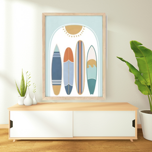 SET Of 3 Wall Art, Boho Surf - Nursery decoration