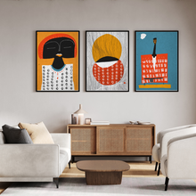 Load image into Gallery viewer, SET Of 3 Wall Art, African American Boho Culture
