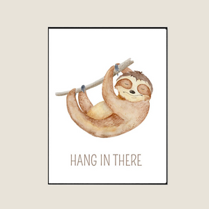 SET Of 3 Wall Art Nursery Cute Sloth