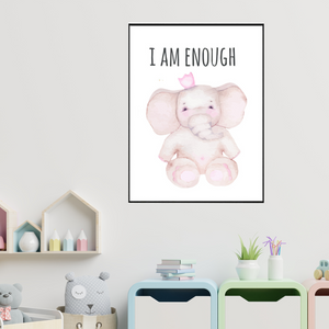 SET Of 3 Wall Art Nursery Animals With Inspirational Phrases for Kids