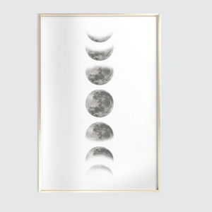 SET Of 3 Wall Art Boho Moon, Letters & Feather