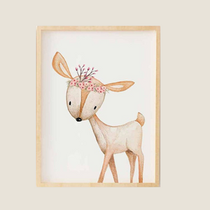 SET Of 3 Wall Art Nursery Cute Forest Animals