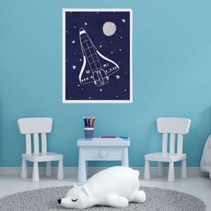 SET Of 3 Wall Art Nursery Space & Astronaut Customizable