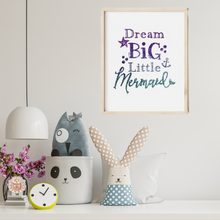 Load image into Gallery viewer, SET Of 3 Wall Art Nursery Mermaid &amp; Joy Quote
