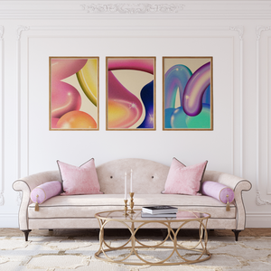 SET Of 3 Wall Art Funky & Groovy Aesthetic Y2K