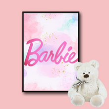 Load image into Gallery viewer, SET Of 3 Wall Art Customizable Name &amp; Photography Barbie Style
