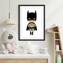 Load image into Gallery viewer, SET Of 3 Wall Art Nursery Batman for Kids
