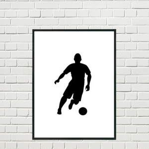 SET Of 3 Wall Art Customizable Name Soccer Player