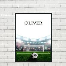 Load image into Gallery viewer, SET Of 3 Wall Art Customizable Name Soccer Player
