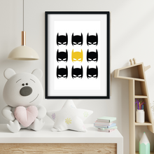 Load image into Gallery viewer, SET Of 3 Wall Art Nursery Batman for Kids
