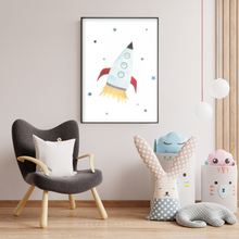 Load image into Gallery viewer, SET Of 3 Wall Art Nursery Outer Space For Kids
