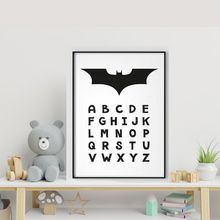 Load image into Gallery viewer, SET Of 3 Wall Art Nursery Batman for Kids
