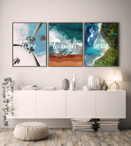 SET Of 3 Wall Art Cutomizable beach prints