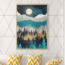 Load image into Gallery viewer, SET Of 3 Wall Art beach bohemian moon Landscape Media 2 of 4
